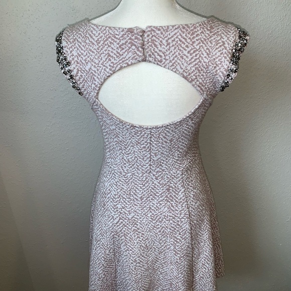 Free People Rhinestone Fit and Flare Pink Dress Size Small - Picture 3 of 7